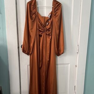 ANTONIO MELANI Copper Long Sleeve Dress